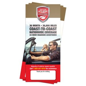 36/36 - CAR Warranty Pamphlets - 50 Pack