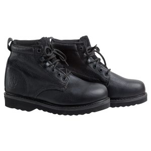 Rhino® 6” Plain Toe Leather Work Boot – Black